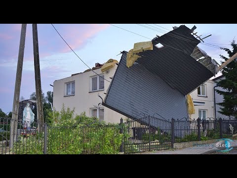 WAŁ SZKWAŁOWY | Skutki Nawałnicy w Płońsku, Baboszewie oraz okolicach.. (Pow. Płoński) MAZOWSZE