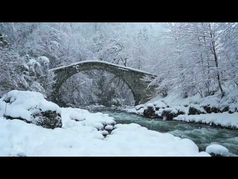 Snowstorm & Icy Cold River | Falling Snow & Polar Wind | Relaxing Sounds of Winter: White Noise