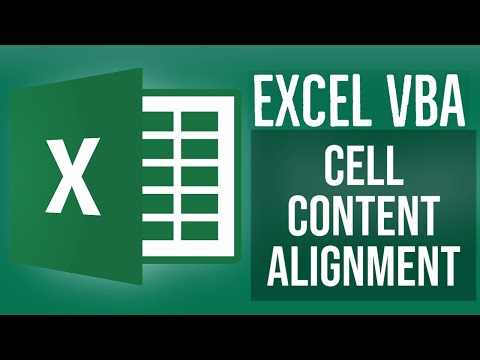 Excel VBA Tutorial for Beginners 14 - Cell Content Alignment in VBA For Microsoft Excel