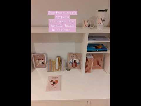 Unboxing; Ikea Micke Desk and overhead storage unit; for small home office; small business startup