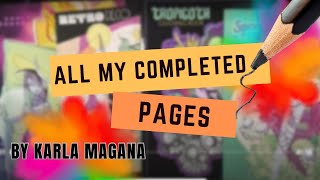ALL MY COMPLETED PAGES BY KARLA MAGANA - Adult coloring