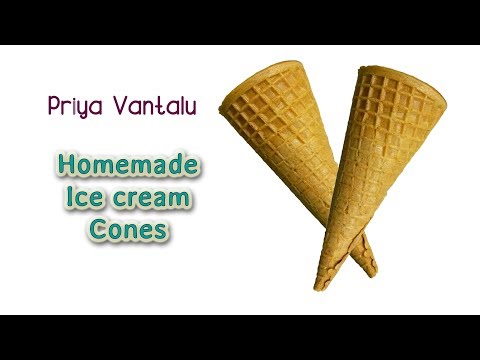 Homemade Ice Cream Cones Recipe || Make Your Own Ice Cream Cones