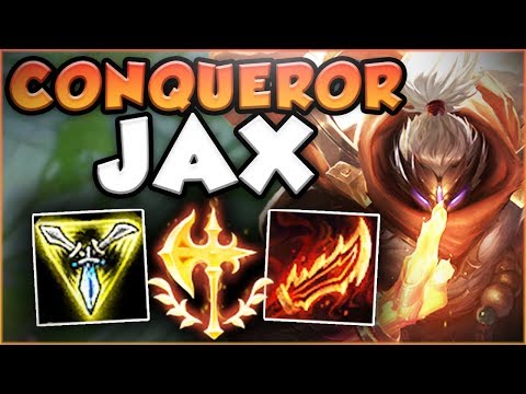NEW CONQUEROR RUNE + NEW RAGEBLADE = ONE OP JAX! JAX SEASON 8 TOP GAMEPLAY! - League of Legends