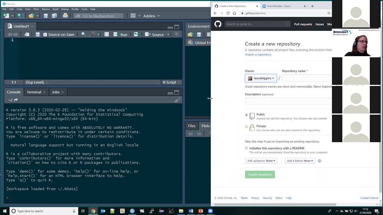 Bitesize Bioinformatics: Github and R studio