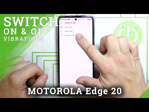 How to Switch On Vibrations from Incoming Calls in Motorola Edge 20 - Switch Off Vibrations