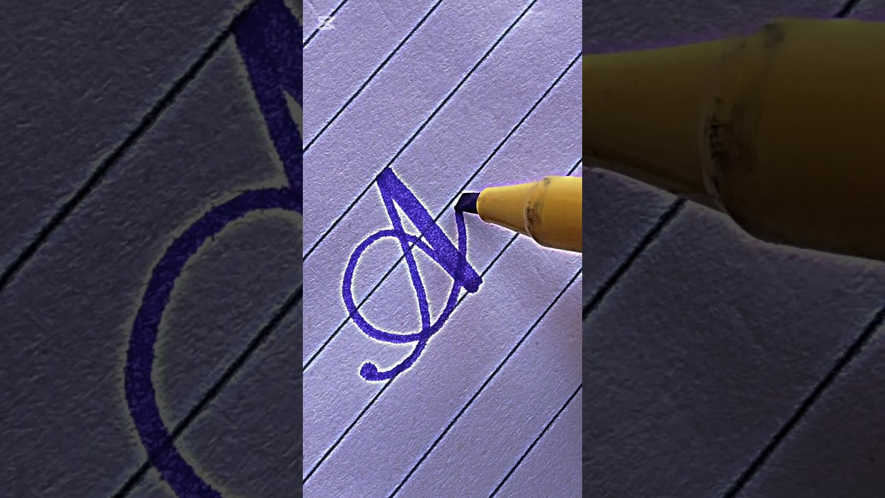✨ Stylish Calligraphy Letter A Tutorial | Elegant & Beautiful A Writing | Modern Hand Lettering Art