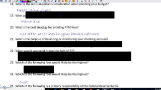 FM Everfi Banking and Saving Review