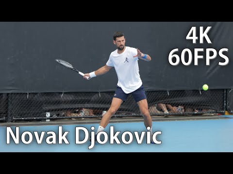 Novak Djokovic Practice January 2025 [4K 60FPS]