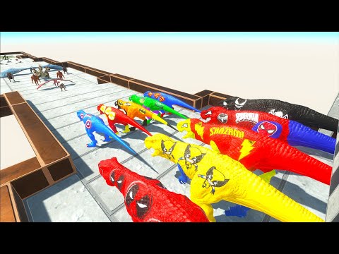 Dinosaurus Jurassic World Dominion: T-rex, Velociraptor, Spionsaurus Animal Revolt Battle Simulator