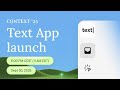Text Your Go To AI Customer Service Platform Context 25 Keynote
