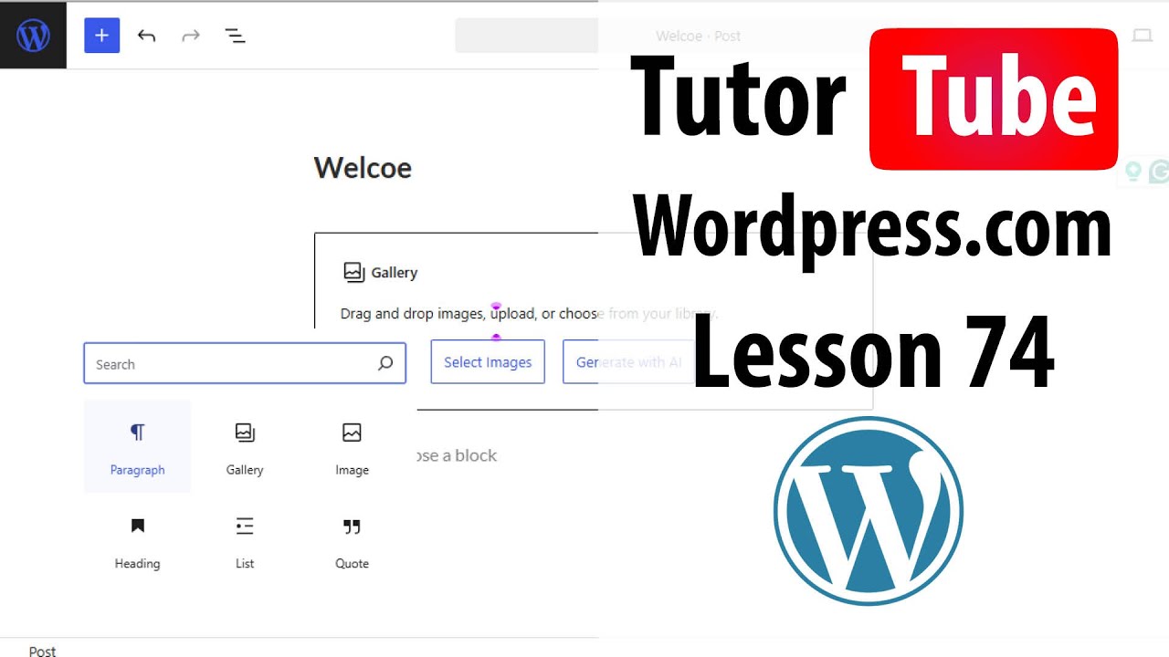 Wordpress.com - Lesson 74 - Latest Posts Block