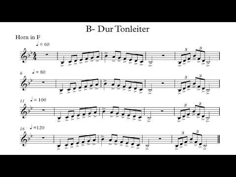 B-Dur Tonleiter