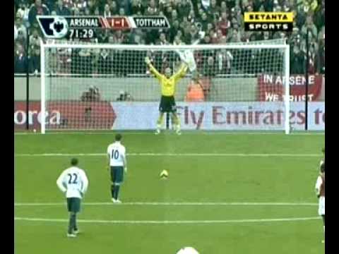 Almunia Penalty Save vs Tottenham premier league 2007 2008
