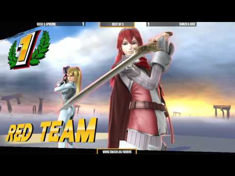 WBB 95  Juice & Shinzo vs Spirunk & Vash   Losers Qtr Finals   Smash 4 Doubles