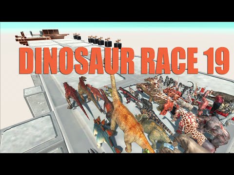 DINOSAUR RACE 19 | all units race - Animal Revolt Battle Simulator