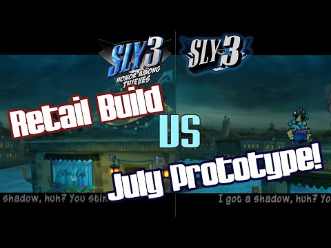 Glitches in the wrong build - Sly 3 July prototype Octavio Snap comparison