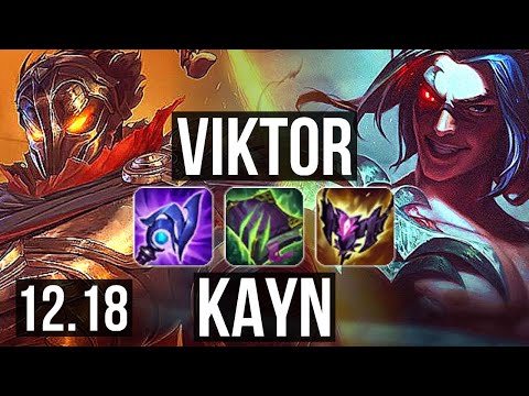 VIKTOR vs KAYN (MID) | 6/1/3, 1.4M mastery, 600+ games, Dominating | KR Diamond | 12.18