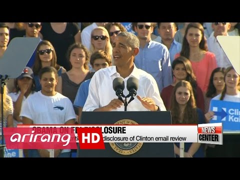 Obama criticizes FBI disclosure, Clinton and Trump compete in battleground states