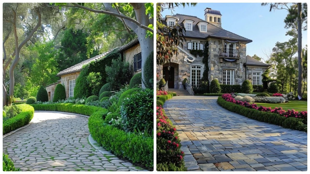 Side of Driveway landscaping ideas | Front Driveway landscaping ideas | Side of House landscaping