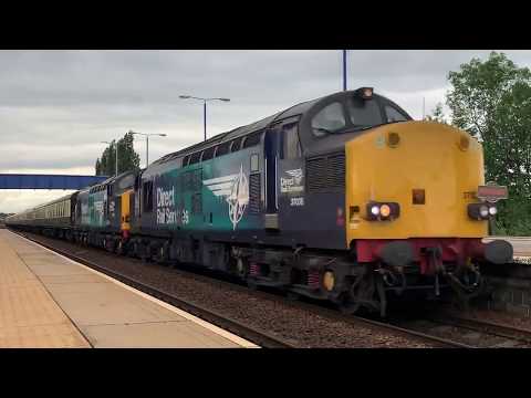 DRS RailTour 37038+37039 At Swinton STY From Leeds To Taunton Via Harrogate & York