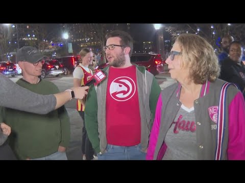 Hawks fans react outside State Farm Arena after Trae Young traded