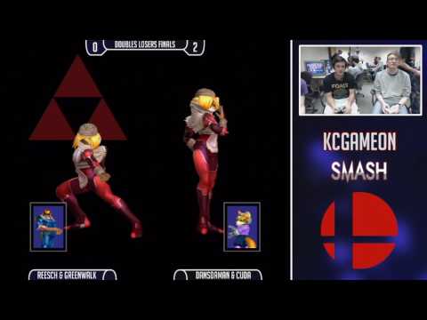 KCGameOn SSBM - Reesch & Greenwalk Vs. Dansdaman & Cuda - Doubles Losers Finals