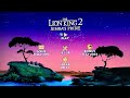 The Lion King 2 Simba S Pride Dvd Menu