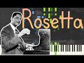 Teddy Wilson - Rosetta 1934 (Harlem Stride Piano Synthesia)
