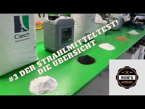 #3 Der Strahlmitteltest! Nussschalen Glasperlen Soda Glasgranulat Korund WAS KANN WAS? Die Übersicht