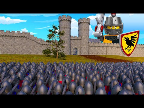 4,000,000 LEGO KNIGHTS Siege Castle Walls Defense!? - UEBS 2: Medieval LEGO Mod