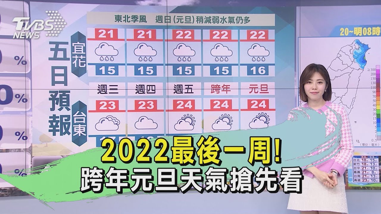 2022最後一周！　跨年元旦天氣搶先看
