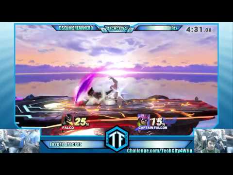 TechCity4! Super Smash Bros 4 WiiU! iFox (Captain Falcon) vs. DSD (Falco)