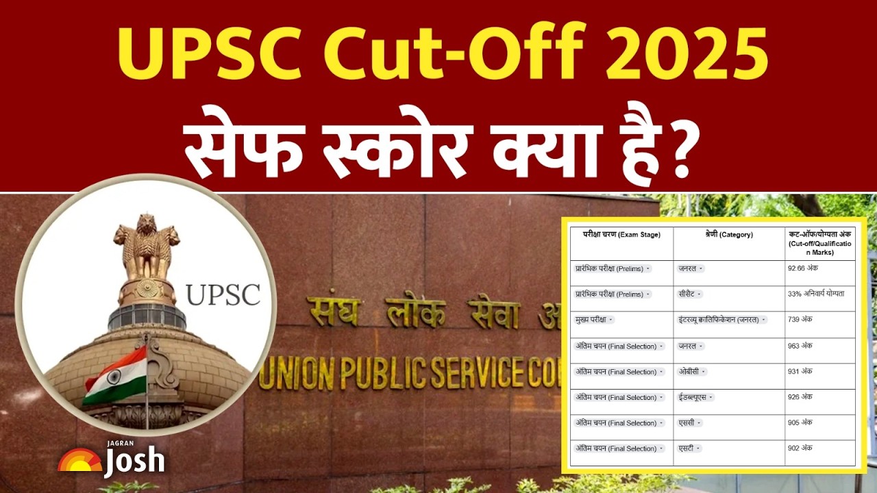UPSC 2025 Cut-Off Released: जानिए अपनी कैटेगरी का स्कोर और सुरक्षित मार्क्स!