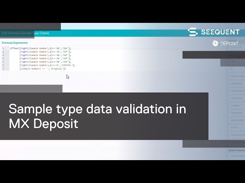 Sample Type Data Validation In Mx Deposit