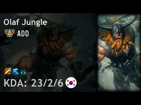 Olaf Jungle vs Elise - ADD - KR Challenger Patch 7.2