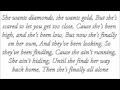 Mac Miller - Diamonds and Gold Lyrics on Screen