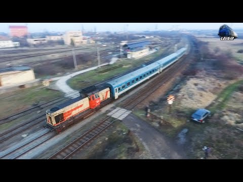 [Drone] LDH 82-0562-7 & IR366-1"Harghita" Brasov-Budapest in Oradea Est Triaj - 27 January 2018