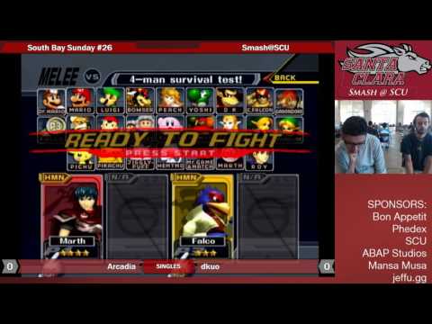 SSBS#26 - Arcadia vs. dkuo - Melee Singles