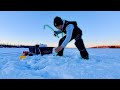 Video Thumbnail for Ice fishing on bell bay (nemeiben lake sask)