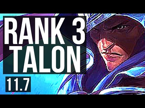 TALON vs TWISTED FATE (MID) | Rank 3 Talon, 11/2/7, 900+ games, 1.5M mastery | KR Challenger | v11.7