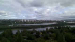 preview picture of video 'Панорама Автозаводского района. Река Ока'