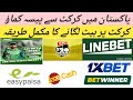 How to Earn Money Cricket in Pakistan | 1xbet Linebet Per Cricket Bet lagane Ka Tariqa |