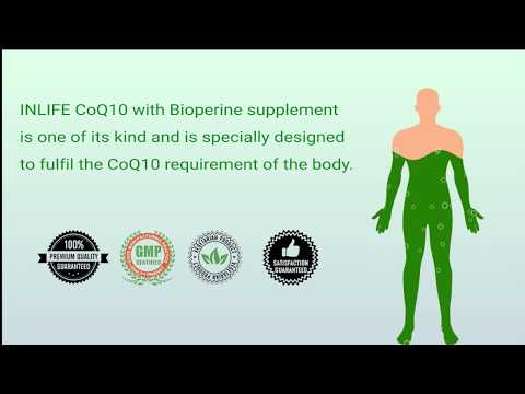 Inlife coenzyme q10 200 mg with bioperine (piperine) 8 mg su...