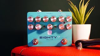 Video thumbnail for TWICE as ridiculously good - LPD Pedals Eighty7 Deluxe by TheSuperFunAwesomeHappyTimePedalShow