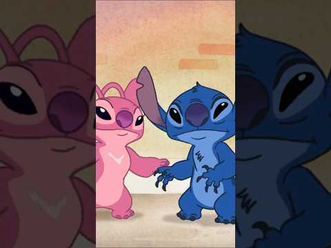 Stitch Meets Angel 💙🩷 LiloAndStitchTheSeries DisneyChannelAnimation