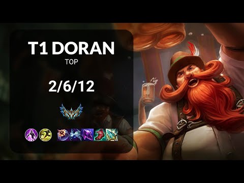 T1 Doran Gragas vs Wukong TOP - KR CHALLENGER Patch 15.8