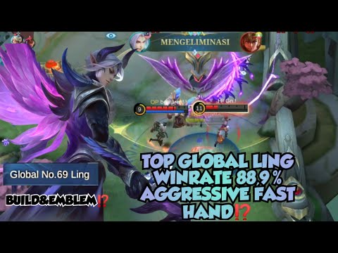 TOP GLOBAL LING ,WINRATE 88,9% FAST HAND KILL 15⁉️ by,MENMA -. MOBILE LEGENDS