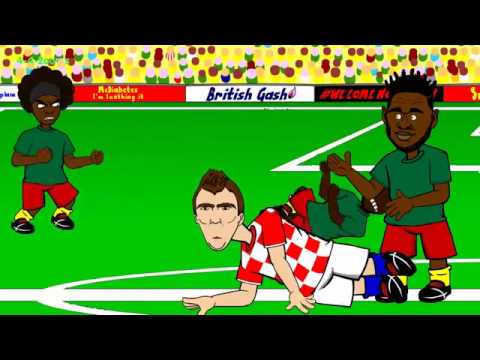 ALEX SONG'S ELBOW Cameroon v Croatia 0 4 by 442oons World Cup Cartoon 18 6 14
