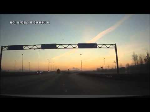 Meteor shower Russia 02/2013 highway