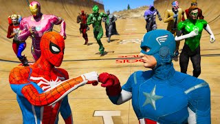 Os Super-Heróis são Selecionados Aleatoriamente Para o Parkour - Crazy Сhallenge GTA 5 and Spiderman